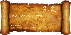 Herlicska Kitti névjegykártya